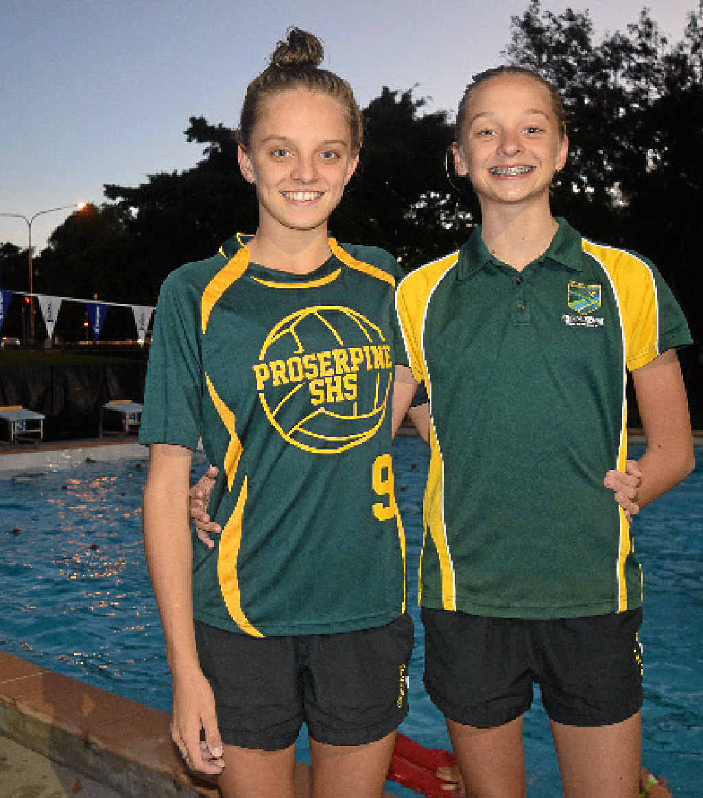 SET: Emma and Kasey Hogan are ready for the triathlon.